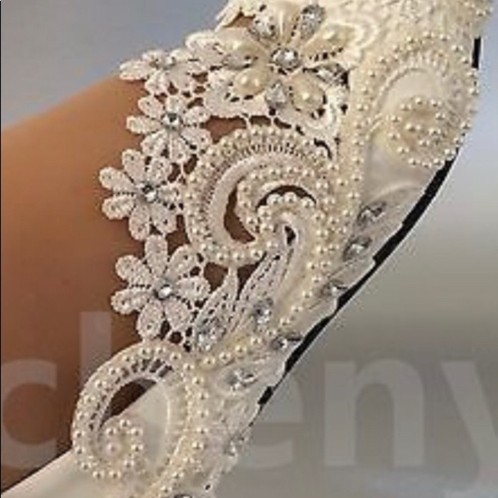 Wedding flat shoes.  Ivory. Brand new. Never worn